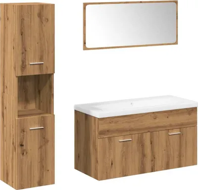 Produktbild von vidaXL 5-tlg. Badmöbel-Set Artisan-Eiche Holzwerkstoff
