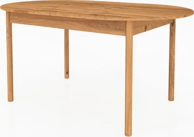 Produktbild von Esstisch Zola oval aus Wildeiche massiv 100x180 mit 2 Verlängerungen bis 270 cm