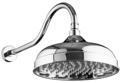 Produktbild von PaulGurkes Kopfbrause 25cm Nostalgie Regendusche mit Wandarm Retro