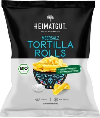 Produktbild von Heimatgut  Tortilla Rolls Meersalz 125g