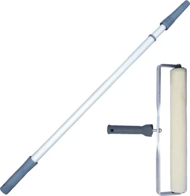 Produktbild von Bodenbeschichtungswalze mit Teleskopstiel Bodenwalze Farbrolle Farbwalze Lackierwalze Malerwalze Boden 40cm 5mm Flor