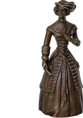 Produktbild von Bronzeskulptur Tischglocke Glocke Frau im Antik-Stil Bronze Figur Statuen 14cm