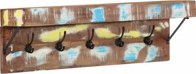 Obrázok produktu pre Vešiak Nástenný Viacfarebný 73 x 19 x 23 cm Recyklovaný masív