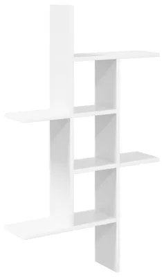 Obrázek produktu pro vidaXL Nástěnná police, bílá, 61 x 15 x 102 cm, materiál: dřevotříska