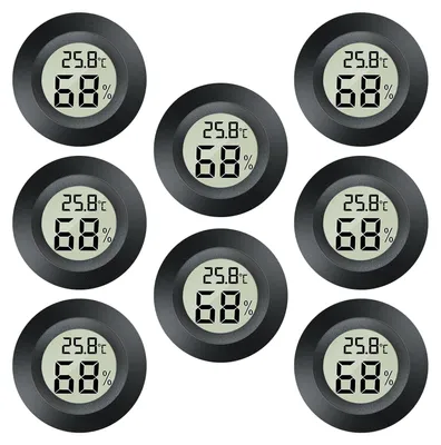 Obrázok produktu pre Teplomer, vlhkomer, 8 kusov, mini LCD digitálny vlhkomer, teplomer