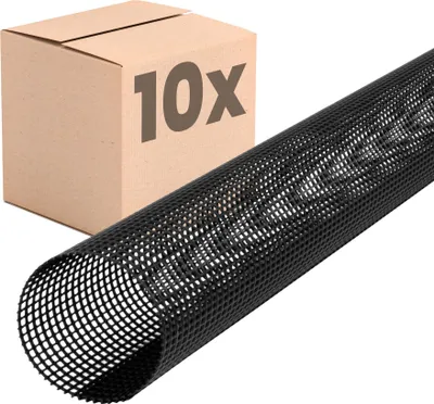 Produktbild von INEFA 10x Laubschutzgitter Dachrinnen Laubschutz, PVC 125-180mm, 2m, Schwarz Laubfang Dachrinnenabdeckung Dachrinnenzubehör  Germany