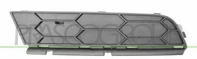 Produktbild von PRASCO Lüftungsgitter Grill Stoßfänger für SKODA YETI (5L) mit Loch/Löchern für Nebellampen Schwarz