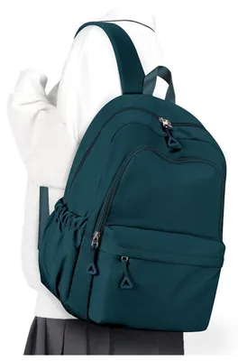 Productafbeelding van Waterdichte, lichte rugzak voor meisjes, jongens, kinderen en dames, 35,6 cm (14 inch), laptoprugzak in pauwenblauw