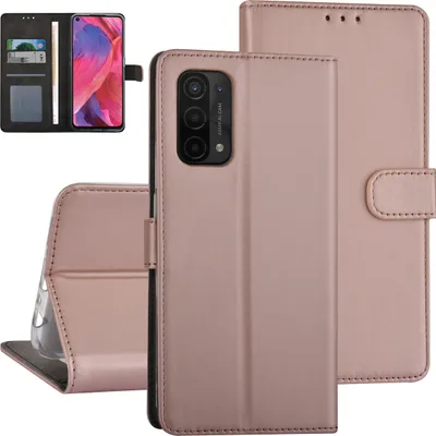 Immagine prodotto di Oppo A74 5G & Oppo A54 5G Custodia a libro - Portacarte - Chiusura magnetica - Oro rosa