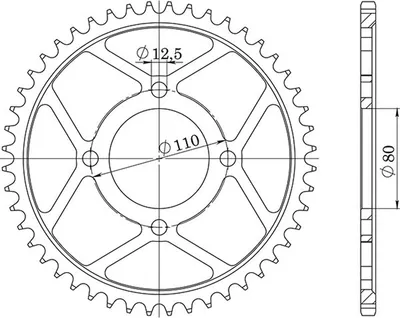 Immagine prodotto di In Acciaio Passo 530 - Z 39 Denti (Dis.10603)