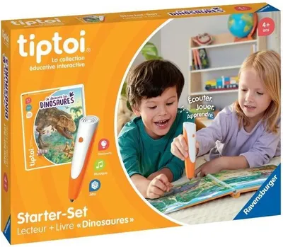 Obrázok produktu pre Ravensburger Tiptoi Starter Set Dino, interaktívne pero s knihou, elektronická vzdelávacia hračka, od 4 rokov