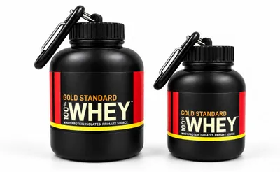 Proteinbehälter 2er Set, 30 g + 60 g, PP, schwarz