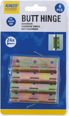 Obrázok produktu pre Záves KINZO, 64x34 mm, 4 kusy, 24 skrutiek
