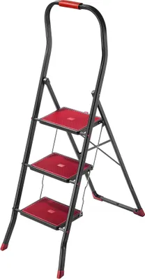 Produktbild von KADAX Drabina Drabinka 3 Stopniowa Domowa Stalowa Składana mocna 150kg