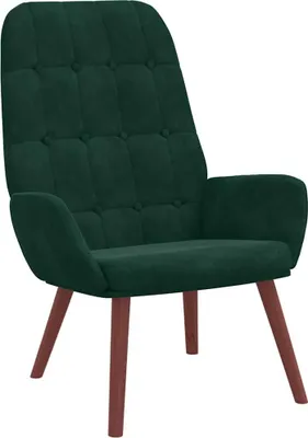 Image de vidaXL Fauteuil relax vert foncé velours