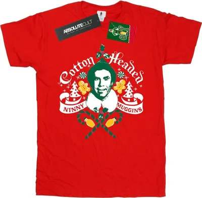 Obrázek produktu pro Elf - Pánské tričko "Bavlna Headed Ninny Muggins" BI23863 (XL) (Červená)