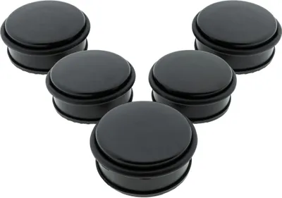 Produktbild von 5 x Türstopper gummiert Ø 104 x 45 mm niedrig Mattschwarz