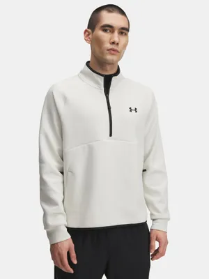 Produktbild von Under Armour UA Unstoppable Flc Half Zip Hoodie für Herren – Weiß LG