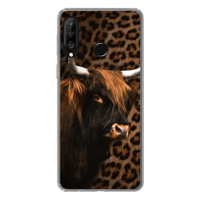 Produktbild von MuchoWow® Handyhülle Schutzhülle Hülle für Huawei P30 Lite Schottischer Highlander - Pelz - Pantherdruck Silikon Softcase Handy Hülle - Handyhülle