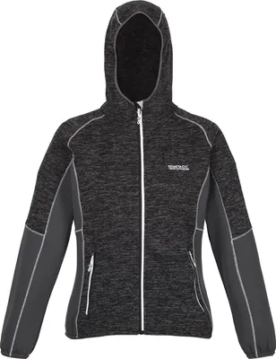 Produktbild von Regatta Strickfleecejacke Damen mit Kapuze, Farbe:Schwarz, Größe:36