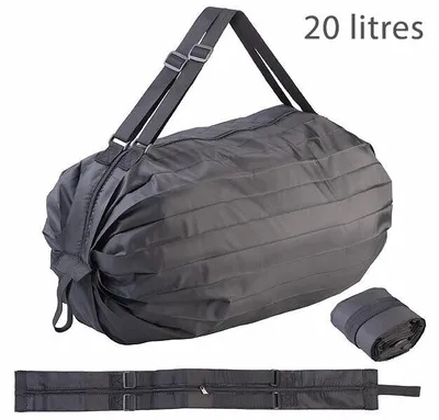 Image de Sac de voyage pliable 20 L avec sangle de 50 cm