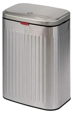 Productafbeelding van Eluno afvalbak, keuken-/badkamerbak, 6 liter inhoud, roestvrijstalen look