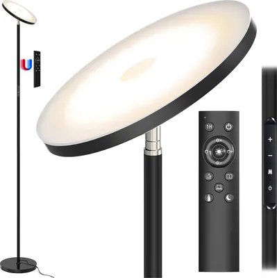 Produktbild von Stehlampe wohnzimmer 35W Stehleuchte LED Dimmbar Leselampe mit Fernbedienung
