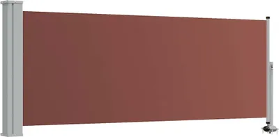 A retractable side awning is shown in a studio setting against a white background.