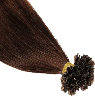 Image de Extensions Bonding chaarmant Cheveux naturels 40 cm 50 g – Extension de cheveux n° 4 Chocolat