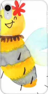 Produktbild von Mr. & Mrs. Panda Iphone XR Handyhülle Biene Blume - Weiß - Geschenk, Handy Case, Premium Kunststoff