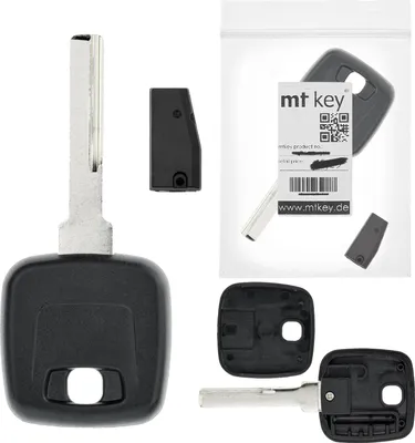 Produktbild von MT-KEY Auto Zünd Schlüssel Rohling HU56 + ID46 Transponder Wegfahrsperre kompatibel mit Mitsubishi Colt VI Z30 04-12 Smart Forfour I W454 04-06