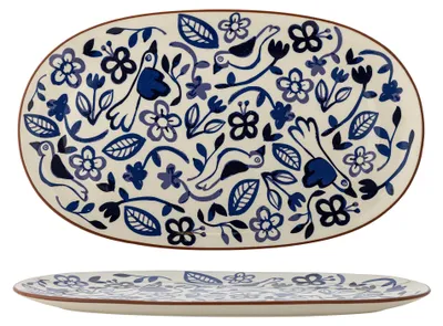 Produktbild von BLOOMINGVILLE | Figuria Servierplatte, Bunt, Steingut | L38xH2,5xW23 cm | 82073165