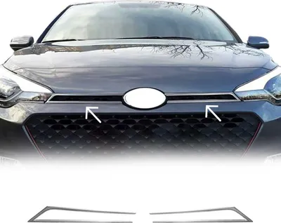 Zdjęcie produktu dla Listwy osłony chłodnicy Listwy osłony chłodnicy do Hyundai i20 2014-2020 stal nierdzewna srebrna 2szt