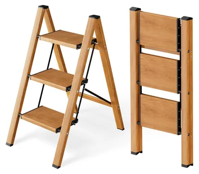 Immagine prodotto di Scala pieghevole - Alluminio - Altezza 85 cm - Gradini antiscivolo