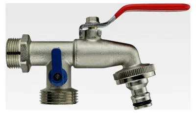 Produktbild von Duo Doppelanschluss Wasserhahn Zapfventil 1/2"