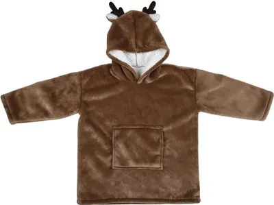 Produktbild von STOF | Poncho - GABIN - 60x95 cm - Renifer-Design - Warm und weich - Ideal für kalte Tage