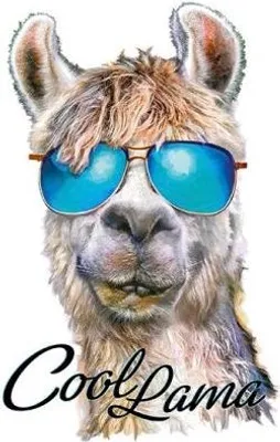 Produktbild von Lama Bügelapplikation Cooles Lama klein