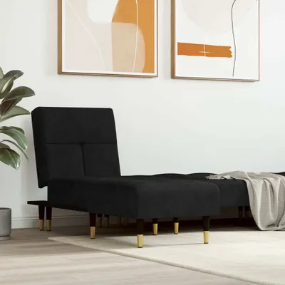 Produktbild von vidaXL Chaise Longue Black Velvet