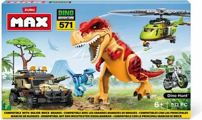 Produktbild von Stavební hra + figurky Zuru Max Dino 33 x 48,3 x 7,6 cm 592 dílků