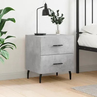 Produktbild von [Home] Nachttisch Betongrau 40x35x47,5 cm Holzwerkstoff , Neue Mode 2024 im häuslichen Leben