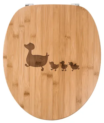 Produktbild von Mr. & Mrs. Panda WC Deckel Enten Familie - Transparent - Geschenk, Klodeckel, Brille, Eltern, Mutter, Kinder, WC-Brille, Toilettendeckel, Sitz, Spruch