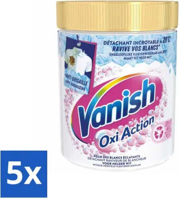 Produktbild von Vanish – Fleckenentferner – Oxi Action Whitening Booster – Für weiße Wäsche – Pulver – 940 g - Vorteilspack - 5 Stücke