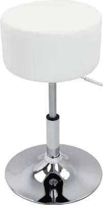 Obrázek produktu pro Ergonomická barová židle – s opěrkou – výškově nastavitelná – bílá – výška sedáku 52–67 cm – barová židle do kuchyně