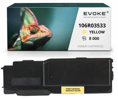 Produktbild von Evoke Toner-Kompatibilkartusche für den Drucker Xerox C400 / 405 Y 106R03533, Gelb, 8.000 Seiten, kompatibel mit VersaLink C400, C400V_N und C405