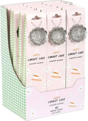 Produktbild von Something Different - Räucherstäbchen mit Halterung, Karottenkuchen 18er-Pack SD6850 (Einheitsgröße) (Braun/Silber)