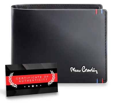 Zdjęcie produktu dla Pierre Cardin portfel męski skóra naturalna czarny RFID 12x9,5 cm