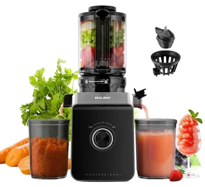 Immagine prodotto di Estrattore di succo, spremitura a freddo, facile da pulire, nero, UE