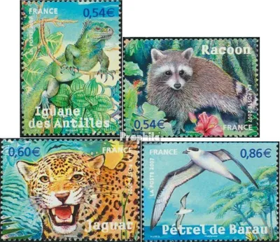 Produktbild von Briefmarken Frankreich 2007 Mi 4243-4246 (kompl.Ausg.) postfrisch Geschützte Tiere
