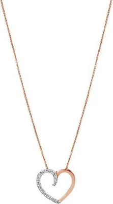 Produktbild von Anhänger - Roségold 585 - Herz mit Brillanten