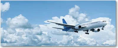 Produktbild von Tulup® Leinwandbild - 125x50 cm - Wandkunst - Drucke auf Leinwand - Leinwanddruck  - Fahrzeuge - Blau - Flugzeug Himmel